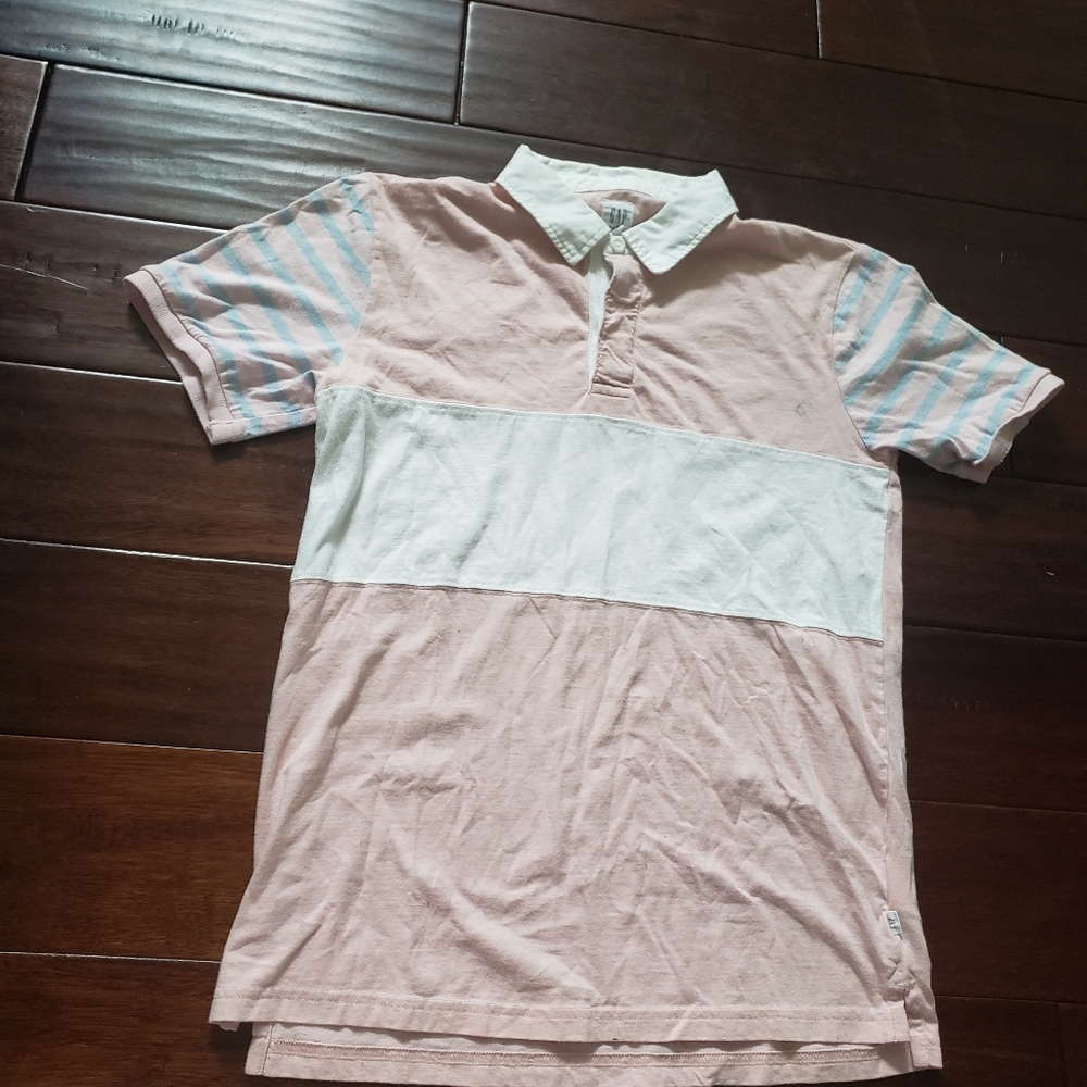 Boys Coral & Blue Gap Polo Shirt